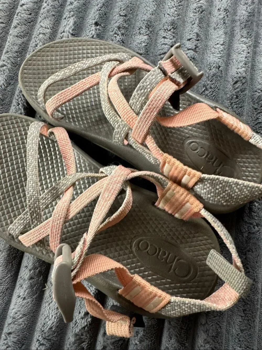 Chacos Classic Sport Burlap Heather Peach Multi Straps Sandals Size 1